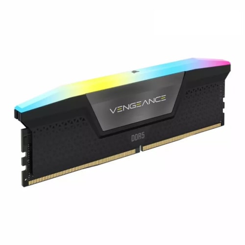 رم کامپیوتر CORSAIR VENGEANCE RGB BLACK 32GB(2X16GB) 5200 CL40 DDR5